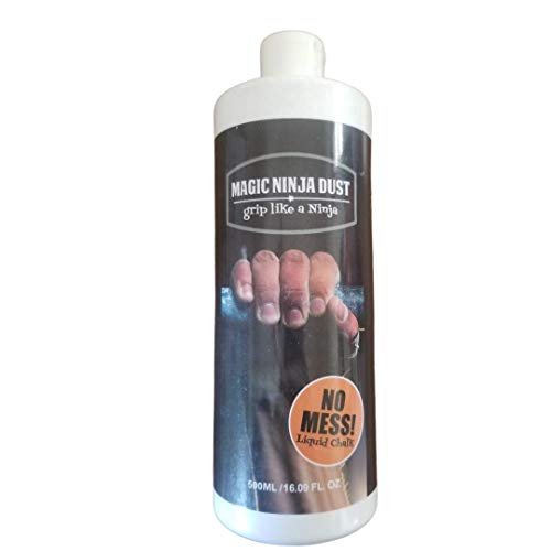 Premium Liquid Chalk - Stronger Grip & No Mess During Gymnastics, Weightlifting, Rock Climbing, Yoga, Parkour, Ninja Warrior, Pole Fitness & Bodybuilding - size: 16 oz