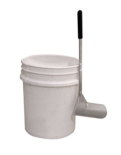Bon Bucket Scoop Aluminum Material Scoop 6 1/2" x 4 3/4" x 2 1/2" with Clip On Handle for Masonry and Plaster Work