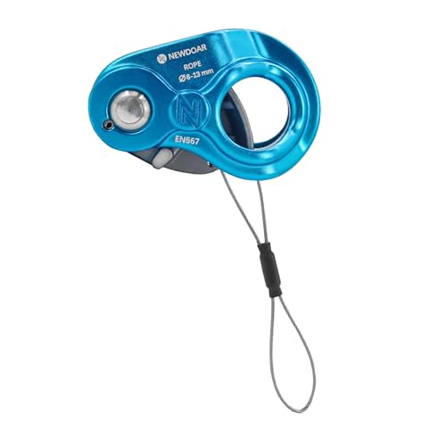 NewDoar Rope Ascender Lightweight Rope Clamp Ascender Riser Adjuster Fits 8-13mm Rope Self-Locking Grip for Rock Climbing,Hunting,Protection Rescue,Rappelling,Arborist,Gear Equipment - color: Blue Pro