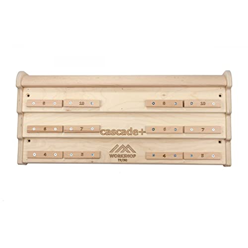 Cascade + Minimal Edge Wood Hangboard | Climbing Training Board with Micro Crimp | Equipment for Fingers and Grip Strength