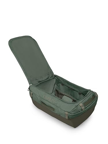 Osprey Transporter Lightweight Travel Duffel Bag - Extra Large Water Resistant Durable Gear Bag for Men and Women - color: Pine Leaf/Earl Grey, style: 95l
