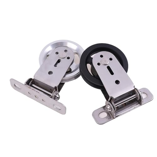 U Groove Stainless Steel Wall Pulley Wall-Mounted Silent Pulley System | 360° Rotating Cable Machine for Full-Body Strength Training(ColorB) - color: ColorB