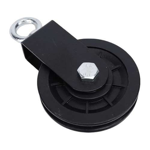 Asixxsix Pulley Wheel, 360 Degree Rotation Silent Bearings 200 Kg Load Capacity Gym Pulley, ABS Alloy Cable with Metal Bracket for Home Gym DIY System Cable Machine Tricep Bicep