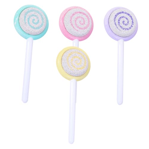 Cabilock 4pcs Pedicure Foot Files for Calluses Remover with Handle Double-Sided Foot File Set in Blue Yellow Purple Pink Exfoliating Dead Skin Removal Tool