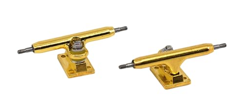 32mm Prodigy Gen2 Pro Fingerboard Trucks - Pro Style Base and Hanger with Custom Pivot Tuning and Pro Duro Bubble Bushings - Gold Colorway - color: Gold, size: 32mm