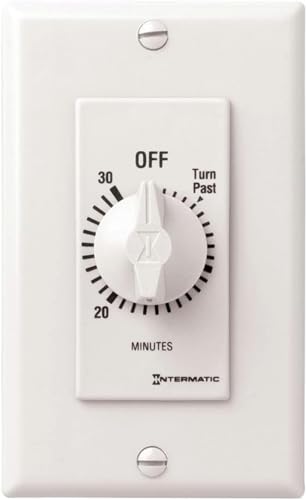 Intermatic SW30MWK 30-Minute Spring Wound Timer, White - Energy-Saving Control for Lights and Appliances - Easy Installation and Operation - size: 30 Minutes