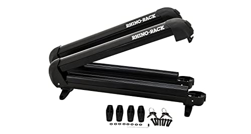 Rhino-Rack Carrier for Skis, Snowboards, Fishing Rods, Paddles, Skateboards, Water Skis, Wakeboard & More, Universal Mounting, Easy to Use, Locking, Lightweight & Heavy Duty, Suitable for All Vehicles - style: 20 Inch (4 Skis / 2 Snowboards / 1 Wakeboard)