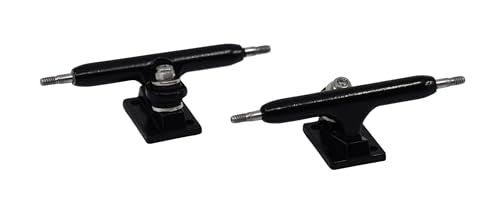 32mm Prodigy Gen2 Pro Fingerboard Trucks - Pro Style Base and Hanger with Custom Pivot Tuning and Pro Duro Bubble Bushings - Black Colorway - color: Black, size: 32mm