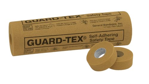 Guard-Tex® Beige Finger Tape 3/4 inch - Self-Adhesive No Residue - 16 Rolls - 90ft Per Roll - 1440ft Total - color: Beige, size: 3/4 Inch