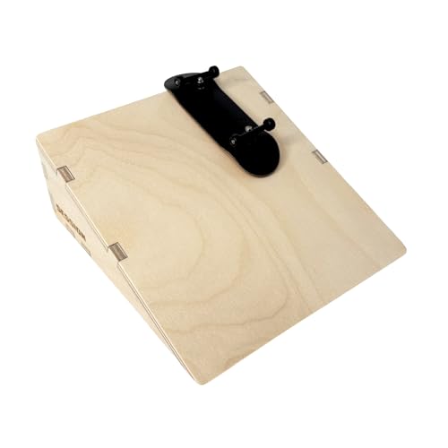 Teak Tuning x Session Wooden Fingerboard Ramp Kicker - 6 x 5.75 x 1.25 inches, Fingerboard Obstacle with Smooth Surface, Handmade in Rochester NY