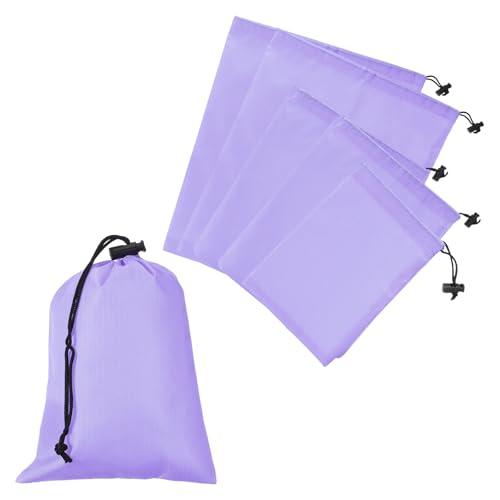 Drawstring Bag with Toggle, Stuff Sack String Waterproof Travel Storage Bags Cinch Stuff Pouch -Fitting for Yoga - color: Light Purple