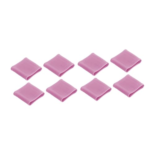 Almencla 8 Pieces Silicone Finger Sleeves Non Slip Soft Finger Covers Reusable Finger Protectors Thumb Brace Support Anti Slip Finger Cot Suitable for Gym, Pink L - color: Pink L