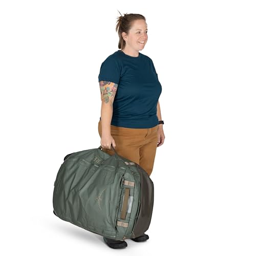 Osprey Transporter Lightweight Travel Duffel Bag - Extra Large Water Resistant Durable Gear Bag for Men and Women - color: Blue Flame/Nocturnal Blue, style: 95l