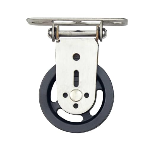 U Groove Stainless Steel Wall Pulley Fitness Wall Mount Rotating Pulley for Home Gym Strength Training Mute Bearing Wheel Home DIY Cable Machine for LAT Lift(Nylon sheave) - color: Nylon sheave