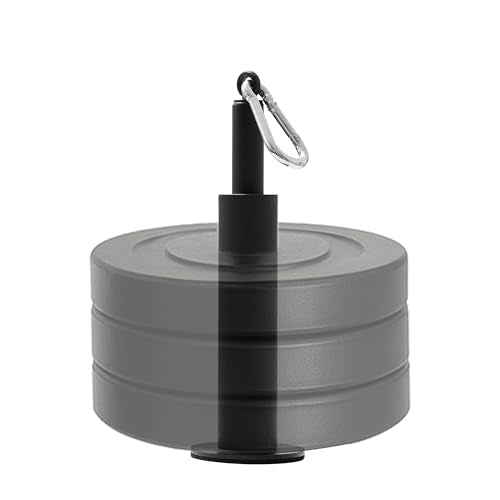 500LB Loading Pin, Carabiner for Cable Pulley LAT Pulldown | Fits 1" & 2" Olympic plates. Heavy steel supports 500LB load. Anti-slip quiet base for home gym strength training - color: Black-1'&2"loading pin