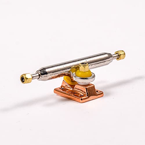 Fingerboard Trucks with Upgraded Urethane Bushings and Pivot Cup,34mm 32mm Width,Normal Kingpin (Gold, 34mm) - color: Gold, size: 34mm