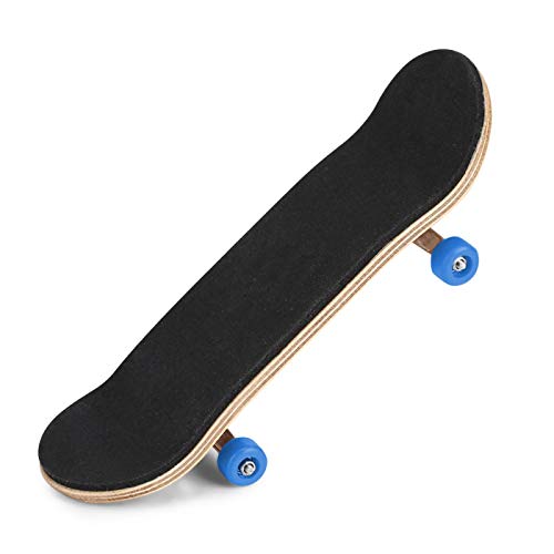 HURRISE Complete Fingerboard Pro, Handmade Wooden Maple Board, 32mm x 97mm, Bearing Wheels and Trucks - color: Dark Blue