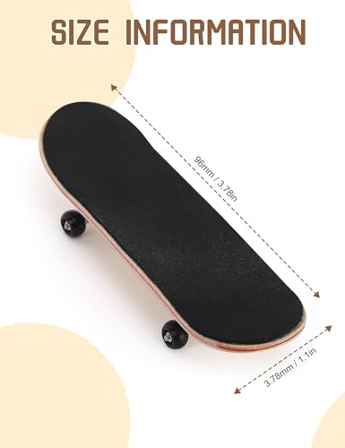 Yosoo Health Gear Finger Skateboards, Fingerboard Finger Board, Finger Skating Board, 1Pc Maple Wooden Alloy Fingerboard Finger Skateboards, Mini Skaboard Bois With Box Reduce Pressure People
