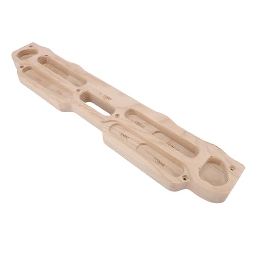 CHICIRIS Rock Climbing Hangboard, Solid Wood Fingerboard with Mounting Kit for Home Gym Doorway Training Pull Up Strength Bouldering