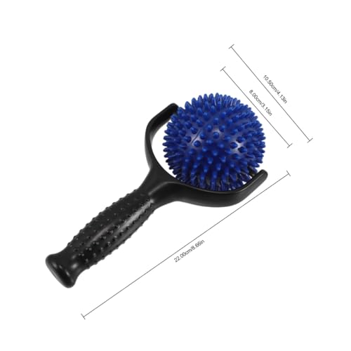 Alipis Large Spiky Ball Yoga Pilates Massage Stick, Handheld Muscle Roller for Shoulder and Calves, Portable Back Stretching Rod for Workout and Muscle Knot Relief