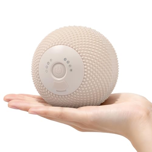 Heating Vibrating Massage Ball with 7 Modes & Memory Function for Myofascial Release, Deep Tissue and Trigger Point Muscle Therapy - Targets Back, Hip, Leg, Neck & Foot (Beige) - color: Beige