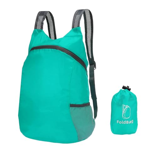Hiking Backpack, 15L-20L Packable Lightweight Backpack Daypack Small Foldable Outdoor Camping Cycling Backpacking Shoulder Bag, Lake Blue