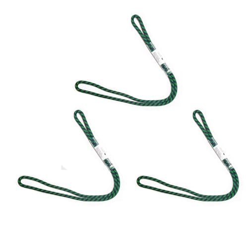 8mm (5/16") Sewn Prusik Loop 18 Inches / 24 Inches - Ideal for Arborist, Firefighting, Rigging, and Rescue Gear Black | 18 inch | Pack of 3 - color: Black | 18 Inch | Pack of 3