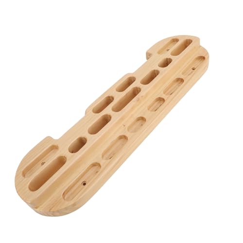 SUNGOOYUE Climbing Fingerboard, Wooden Hangboard with Varying Length and Depth Finger Holes for Rock Climbing Training, Portable Pull Up Bar Grip Strengthener for Enthusiasts