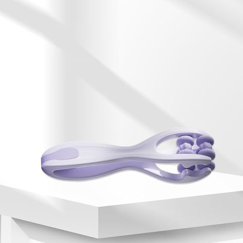 Finger Massager Roller Points Office Massager Double Roller PP Silicone Functional Relief Suitable for Gift Giving Outdoor Occasions, Violet - color: Violet