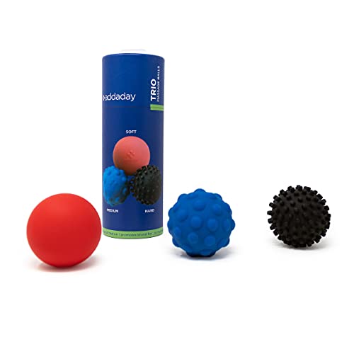 ProStretch Trio, Massage Ball Set for Muscle Knots & Plantar Fasciitis | 3 Density Massage Balls for Myofascial Release, Trigger Points & Deep Tissue Relief