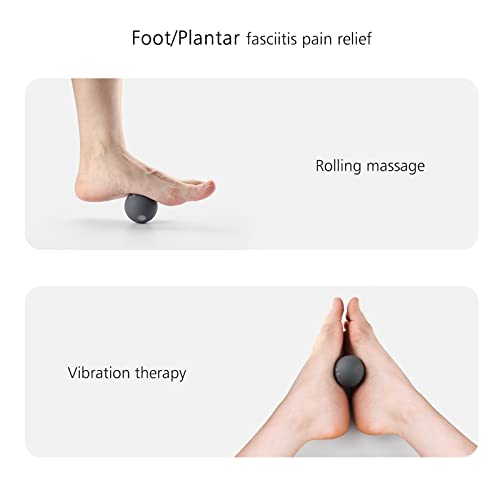 2" Mini Massage Ball, 5 Speeds Vibrating Massage Roller Ball for Palm, Hand, Foot, Leg, Neck, Back, Trigger Point Muscle Therapy Ball for Myofascial Release, Plantar Fasciitis, Purple - color: Purple