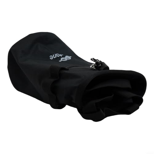 Rock Climbing Chalk Bag Featuring Stiffened Rim and Fleece Lining, No-Spill Magnesium Bag for Weightlifting Gymnastics Bouldering, 420D Fabric with Quick Clip Belt and Phone Pocket(Black) - size: Black