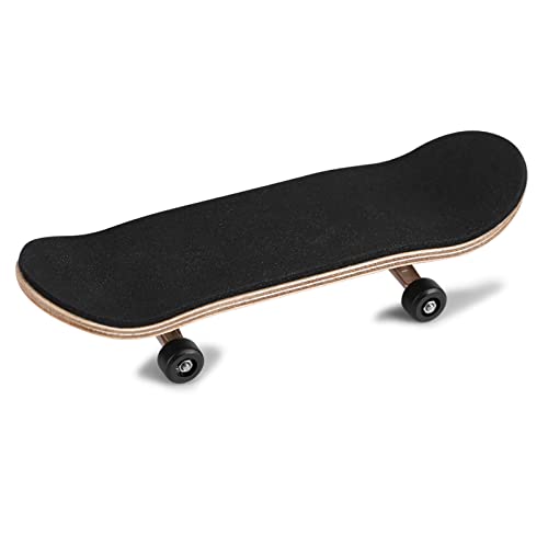 HERCHR Finger Boards, 1Pc Maple Wooden Alloy Fingerboard Finger Skateboards Creative Fingertips Daliy Playing Relaxing Movement Set with Box for Relax Play (Black) - color: Black