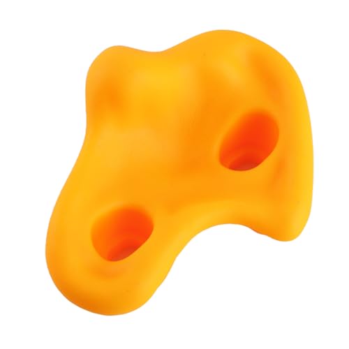 Keenso Rock Climbing Holds, PE Rock Wall Hold Set 12PCS with Screws and Wrench, Ergonomic Grip, 80kg Capacity, 12.5 X 10cm, for Indoor Outdoor Kids Adults Training - color: Yellow