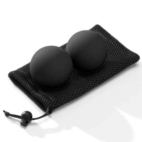 SUBCULTUREPICK Massage Lacrosse Balls for Myofascial Release,Yoga Deep Tissue Massage,Trigger Point Therapy and Foot Plantar Fasciitis,Muscle Soreness Massager Ball (2 Packs) (Black) - color: Black