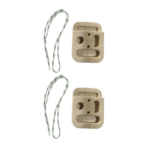 Climbing Hangboard Training Board with Rope (2 Pack) - Wooden Fingerboard for Grip Strength & Pull Up Training