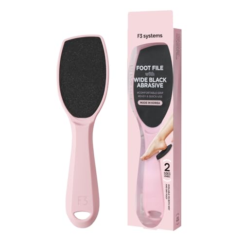 Wide Emery Foot File(Pink), Double-Sided Pedicure Tool, Colossal Professional Foot Scrubber for Men & Women, Effective for Cracked Heel, Callus Remover - color: Pink