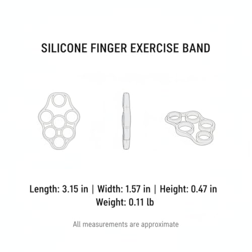 Premium Silicone Finger Resistance Band for Hand Exercise and Grip Practice - color: Green