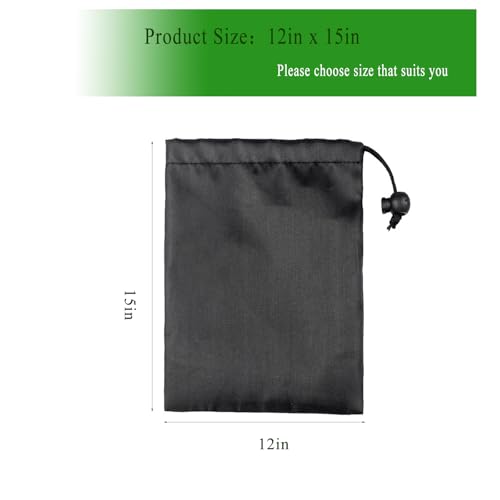 6-Pack Nylon Drawstring Bags with Toggle Closure - Multi-Size Cinch Sack Set for Travel Luggage Organization, Gym Gear, Shoe Storage, and Folding Blind Cane Pouch - Ditty Bags(12 x 15 Inch) - size: 12 x 15 Inch