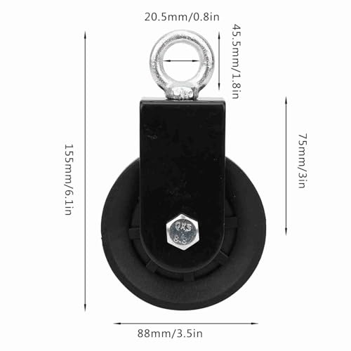 Fitness Equipment Bracket Pulley Mute Hanging Wheel DIY Support PP Iron Plate Wheel Set