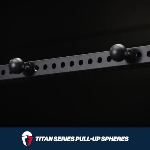 Titan Fitness TITAN Series Rack-Mounted Pull-Up Spheres, Set of Two of Globe Climbing Attachments, Power Rack Attachments for Grip Strength, Fits T-S Power Racks