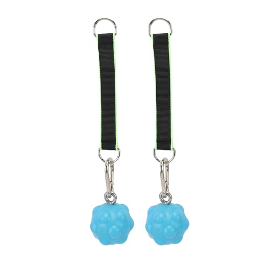 RiToEasysports Pull Up Ball Grips, TPE Climbing Training Balls with Stainless Steel for Strength Trainer, Kettlebell Barbell Home Gym Workout - color: Blue