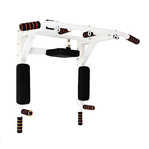 Wall Mounted Pull Up Bar and Dip Station,Heavy Duty Power Tower Exercise Equipment for Indoor Home Gym Workout,Max Load 440 Lbs