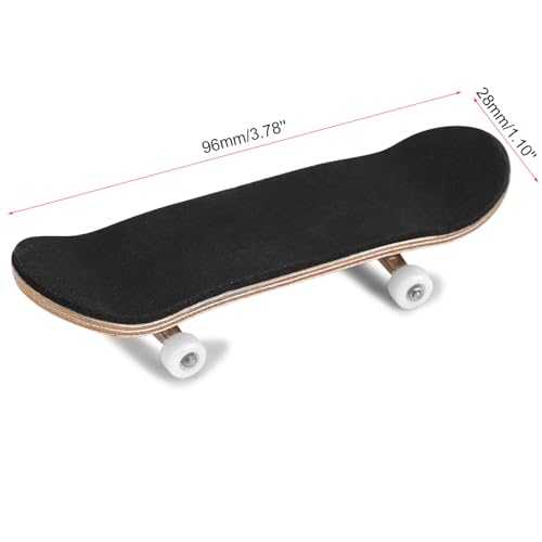 Milltrip Wooden Finger Skateboards, 1Pc Maple Wooden Alloy Fingerboard Finger Skateboards with Box Reduce Pressure Gifts (White) - color: White