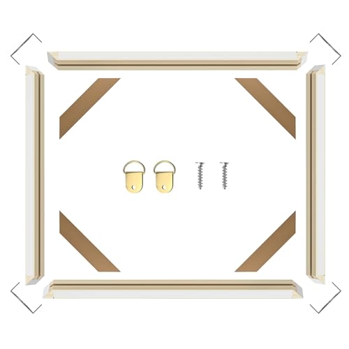 DIY Wood Canvas Stretcher Bars Kit, 1.25" Gallery Depth, 14" x 14" | Gallery wrapped canvas frame kit for oil painting and prints, sturdy wooden wall art frame, easy assembly, made in USA - size: 14"x14"