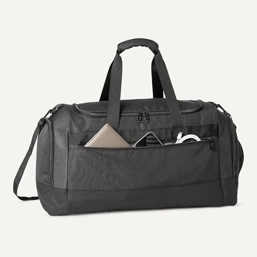 Amazon Essentials Lightweight Travel Duffel Bag with Wet Pocket and Shoe Compartment, 25", Black - size: 25 inches