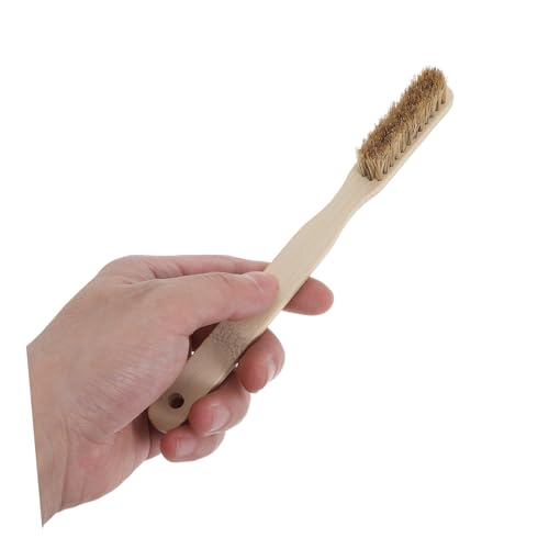 HEMOTON Rock Climbing Chalk Brush with Hard and Soft Boar Bristles, Portable Wood Handle Brush for Indoor and Outdoor Bouldering, Effective Cleaning Tool for Chalk Holds in Humid
