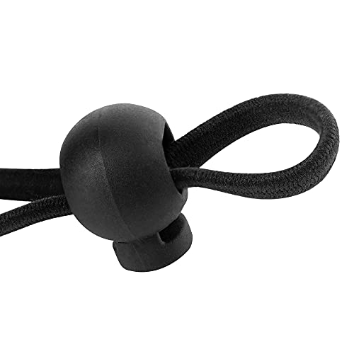 Super Z Outlet Single Hole Spring Loaded Round Ball Shaped Stop Sliding Cord Fastener Locks Buttons for Camping & Hiking, Shoelace Replacement, Sports, Backpacks (20 Pieces)