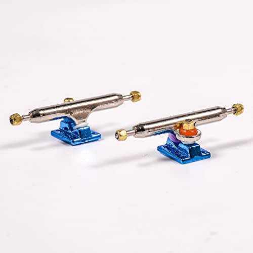 Fingerboard Trucks with Upgraded Urethane Bushings and Pivot Cup,34mm 32mm Width,Normal Kingpin (Blue, 34mm) - color: Blue, size: 34mm