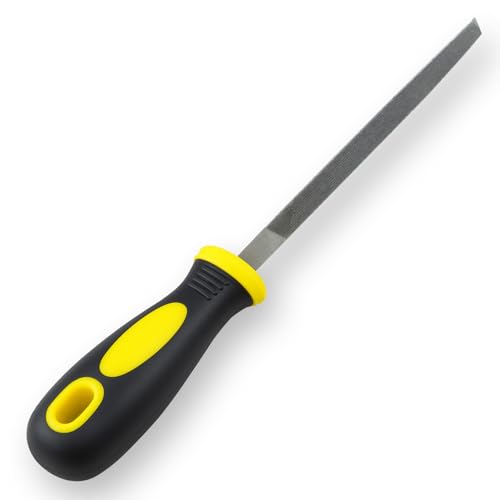 6-Inch Triangle File with Non-Slip Ergonomic Handle - style: 6-Inch Triangle File with Non-Slip Ergonomic Handle
